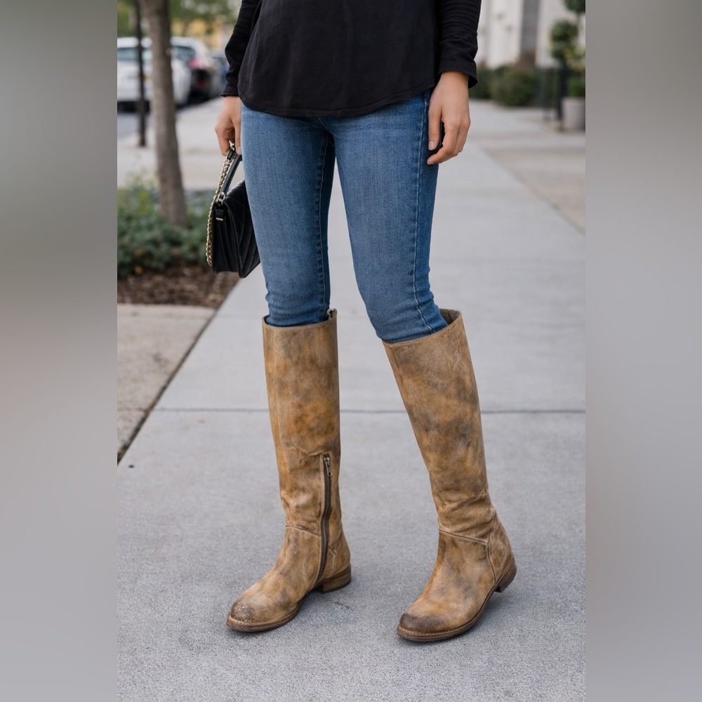 Bed Stu Manchester Distressed Leather Boots